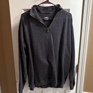Men's Gray Tommy Bahama Half-Zip Pull Over Sweater
